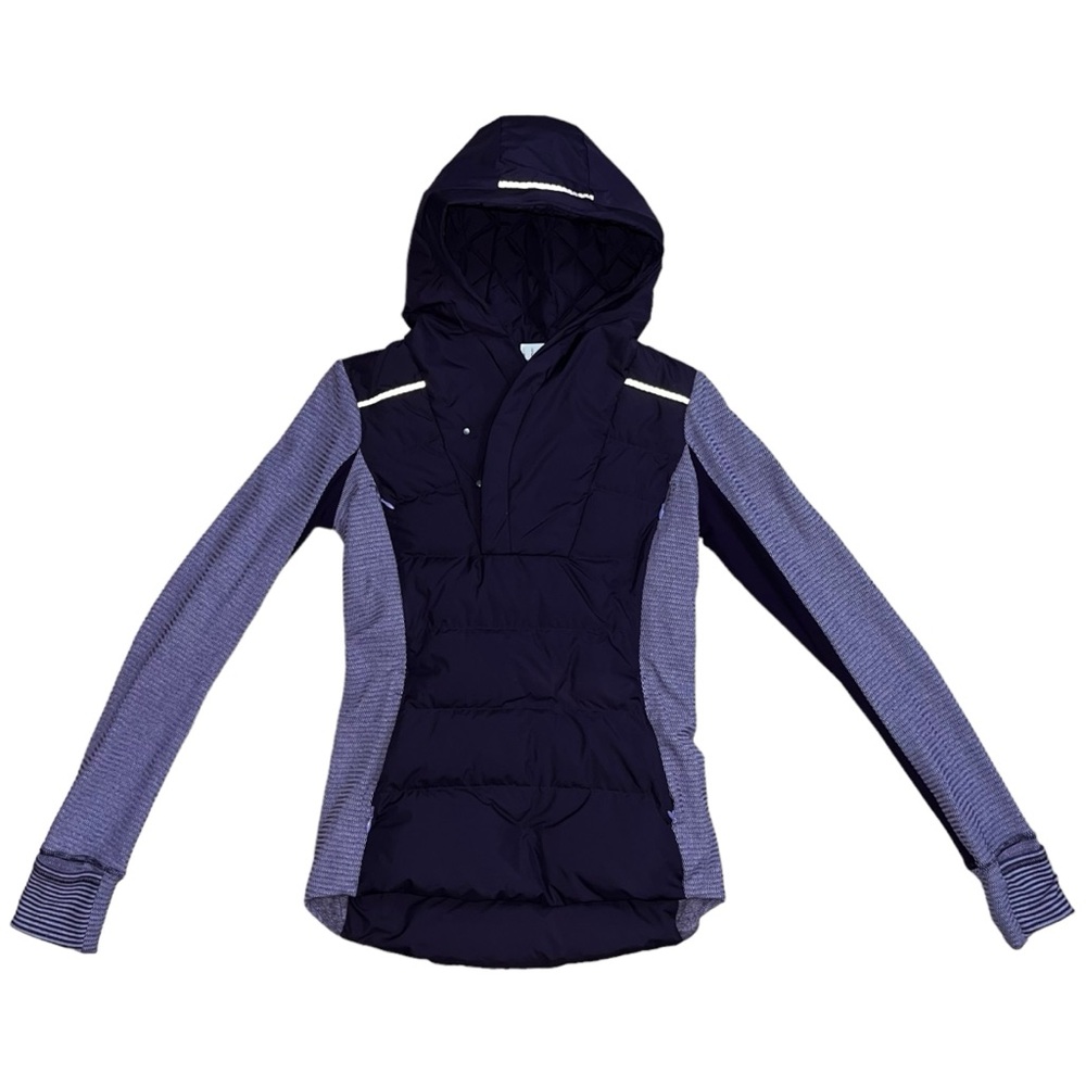 Lululemon Fluff Off Down Pullover With Hood Deep Zinfandel Purple Size Small